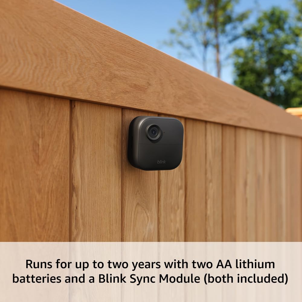 Blink Outdoor 4 – Wireless smart security camera, two-year battery life, 1080p HD day and infrared night live view, two-way talk. Sync Module Core included – 3 camera system - Image 3