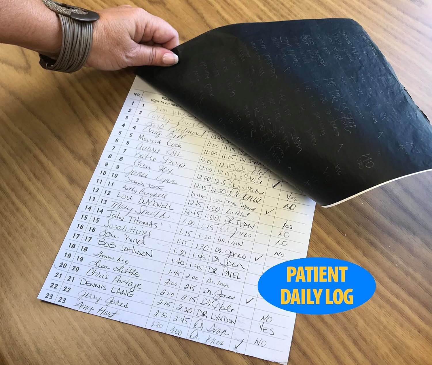 Tabbies Patient Sign-In Label Forms, 8-1/2" x 11" Form, Salmon, 23 Labels/Sheet, 125 Sheets/Pack (TAB14530) - Image 4