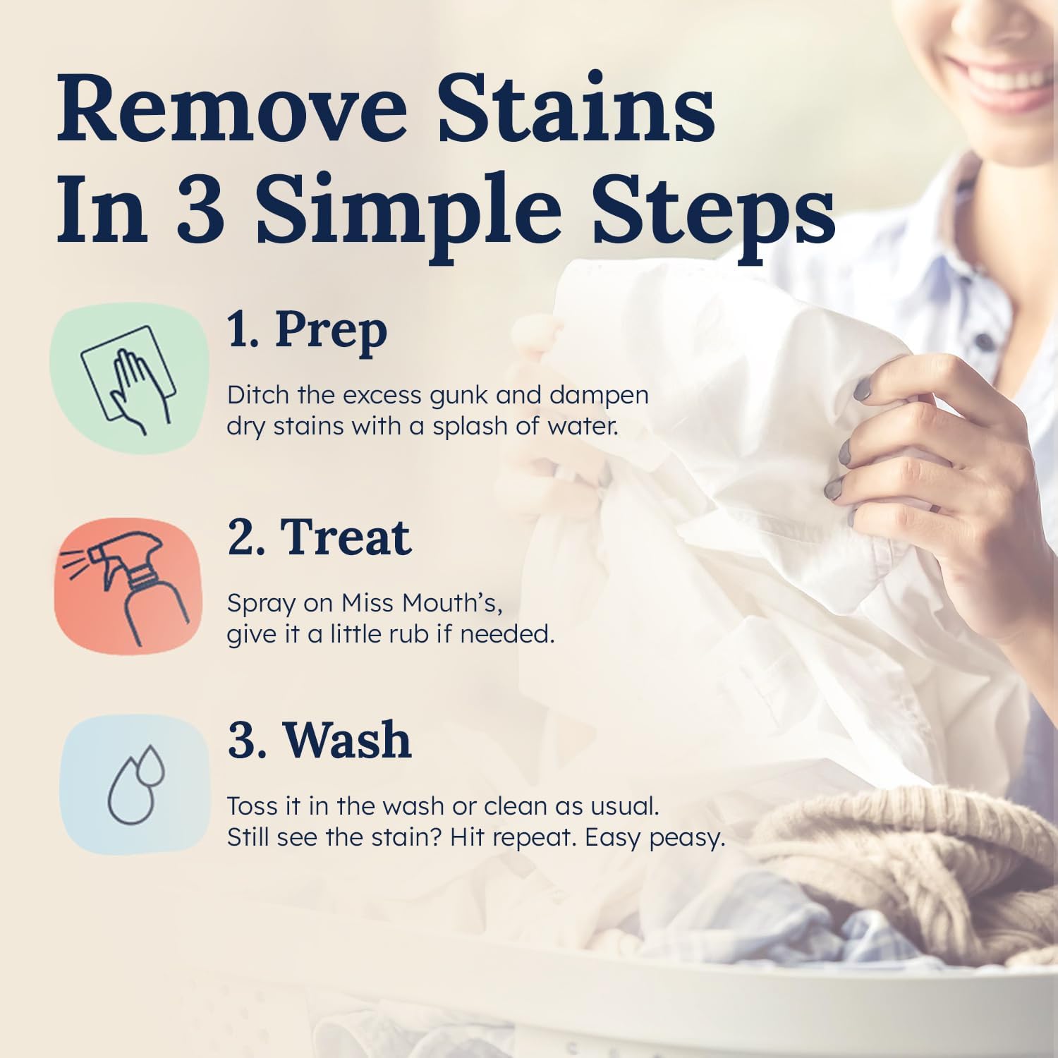Miss Mouth's Messy Eater Stain Treater Spray - 16oz Stain Remover - Newborn & Baby Essentials - No Dry Cleaning Food, Grease, Coffee Off Laundry, Underwear, Fabric - Image 8