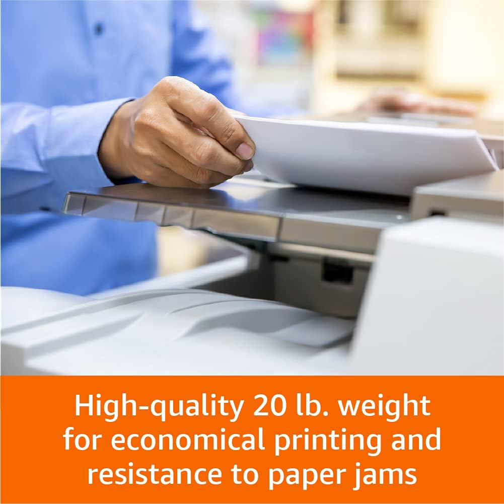 Amazon Basics Multipurpose Copy Printer Paper, 8.5 x 11 Inches, 20 lb, 1 Ream, (500 Sheets), 92 Bright, White - Image 5