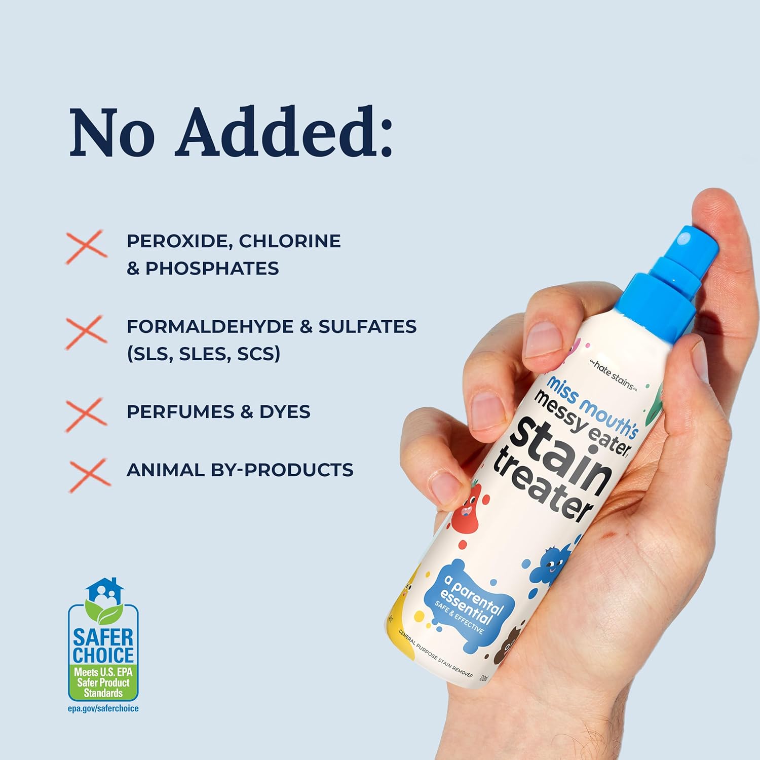 Miss Mouth's Messy Eater Stain Treater Spray - 4oz Stain Remover - Newborn & Baby Essentials - No Dry Cleaning Food, Grease, Coffee Off Laundry, Underwear, Fabric - Image 4