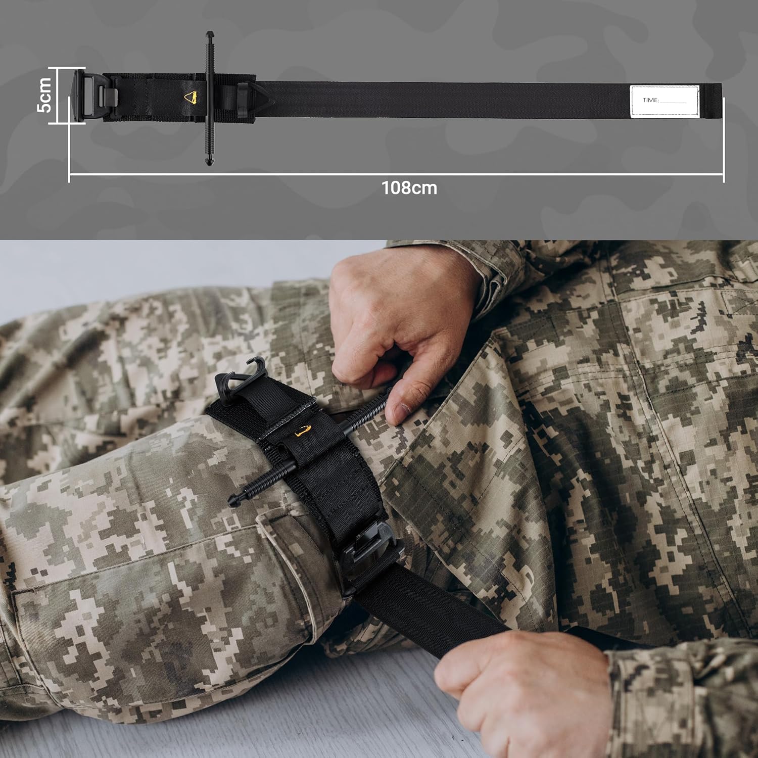 IFAK Trauma Kit with Tourniquet, 6-Inch Israeli Bandage, Splint, Tactical First Aid Kit for Car, Camping, Hiking and Travel with Molle Bag (Stellar Black) - Image 9