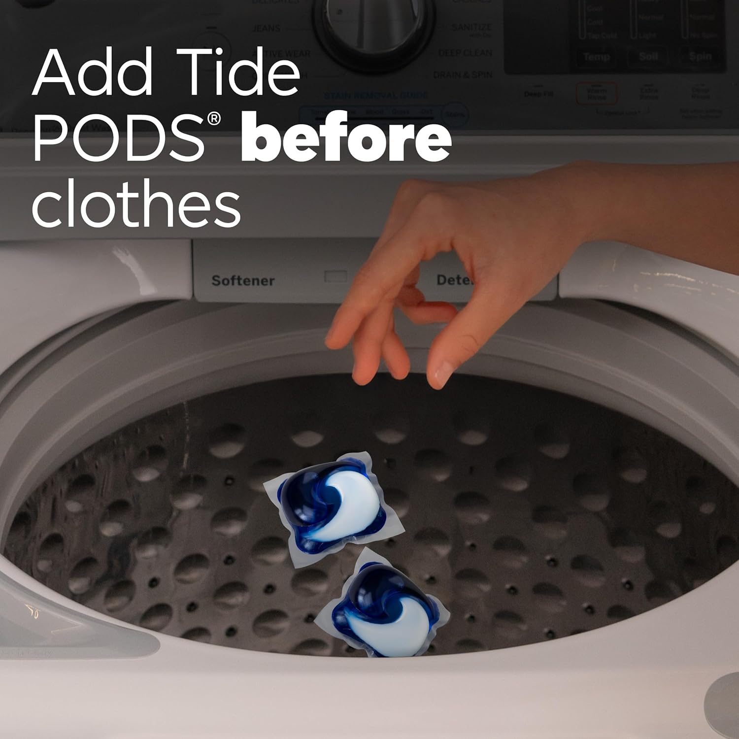 Tide PODS laundry detergent pacs, 3-in-1 Stain Remover, Odor Fighter, Color Protector, 76 Count, HE compatible, Spring Meadow Scent - Image 9