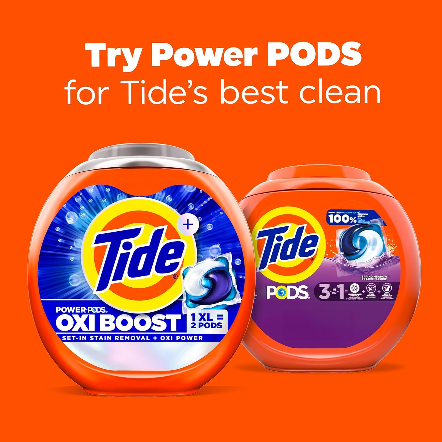 Tide PODS laundry detergent pacs, 3-in-1 Stain Remover, Odor Fighter, Color Protector, 76 Count, HE compatible, Spring Meadow Scent - Image 11