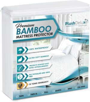 PlushDeluxe Premium Bamboo Mattress...