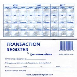 Checkbook Registers, 25-26-27 Calen...