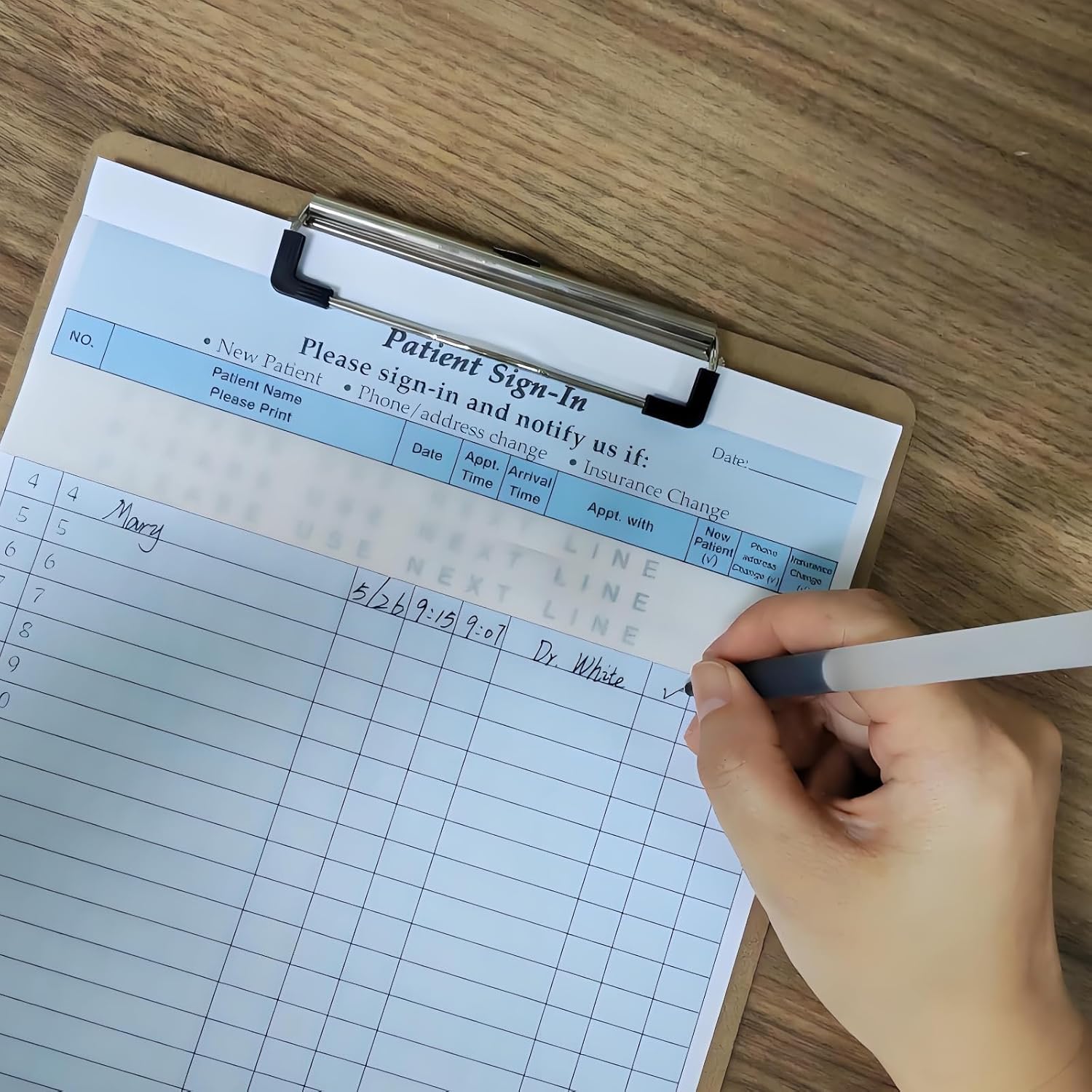 Patient Sign in Sheets, HIPAA Compliant, Carbonless 3-Part Medical Forms with Peel-Off Labels & Date Column,Simplify Check in for Clinics, Doctor Office, Blue (30-Pack) - Image 7