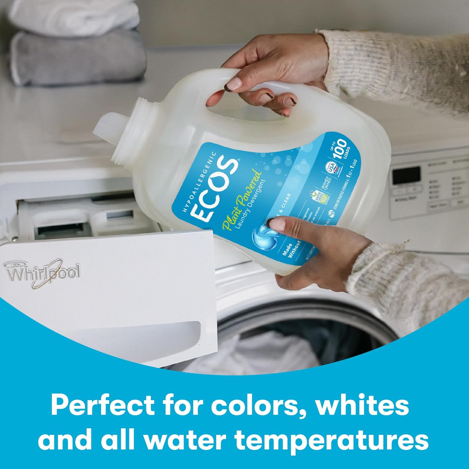 ECOS Laundry Detergent Liquid, 200 Loads - Dermatologist Tested Laundry Soap - Hypoallergenic, EPA Safer Choice Certified, Plant-Powered - Magnolia Lily, 100 Fl Oz (Pack of 2) - Image 4
