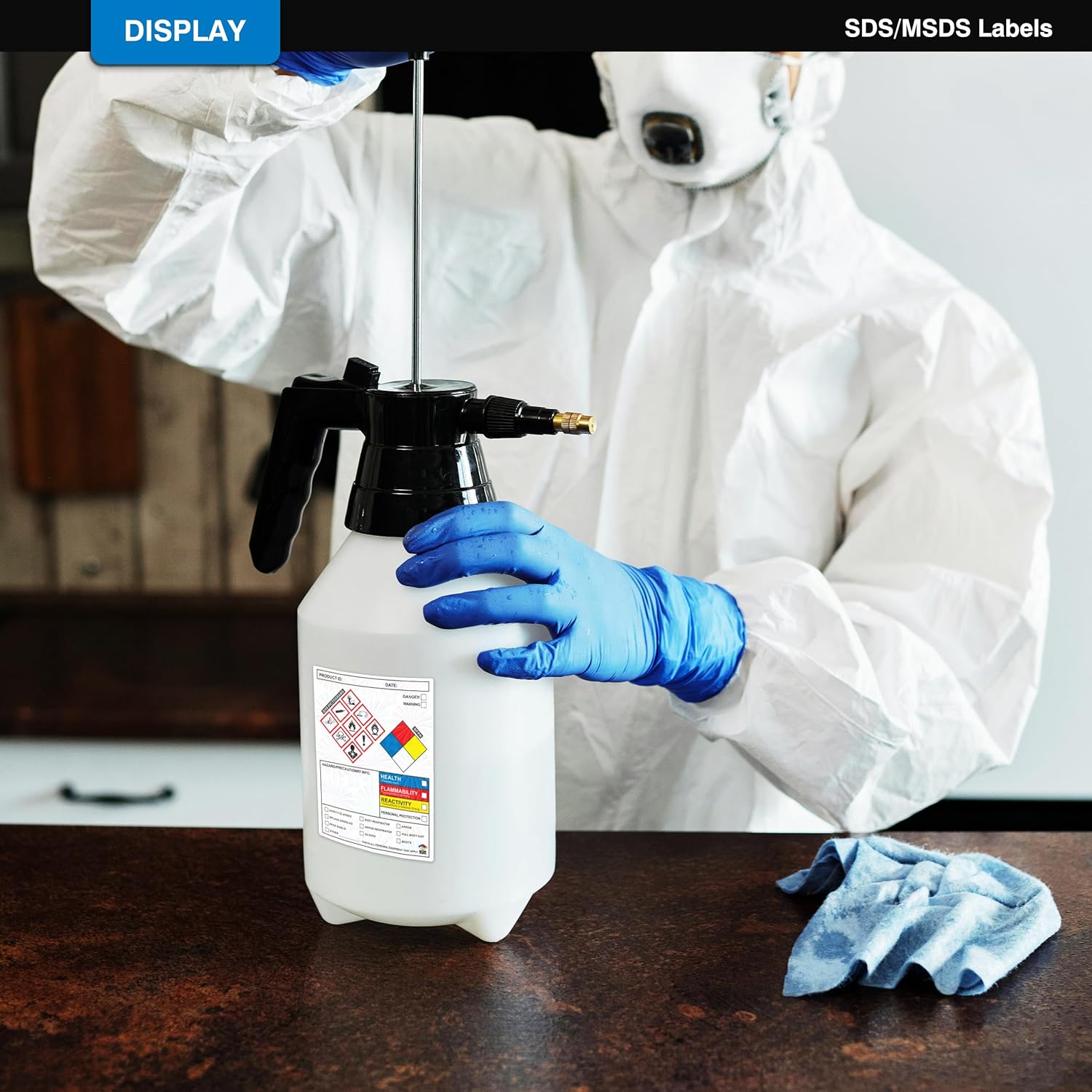 SDS Label Stickers 4 x 3 Inches, Roll of 250 MSDS OSHA Data Stickers with GHS Pictograms & Perforated Edges for Easy Separating | HMIS & Hazard Compliant | Secondary Containers for Chemical Safety - Image 5