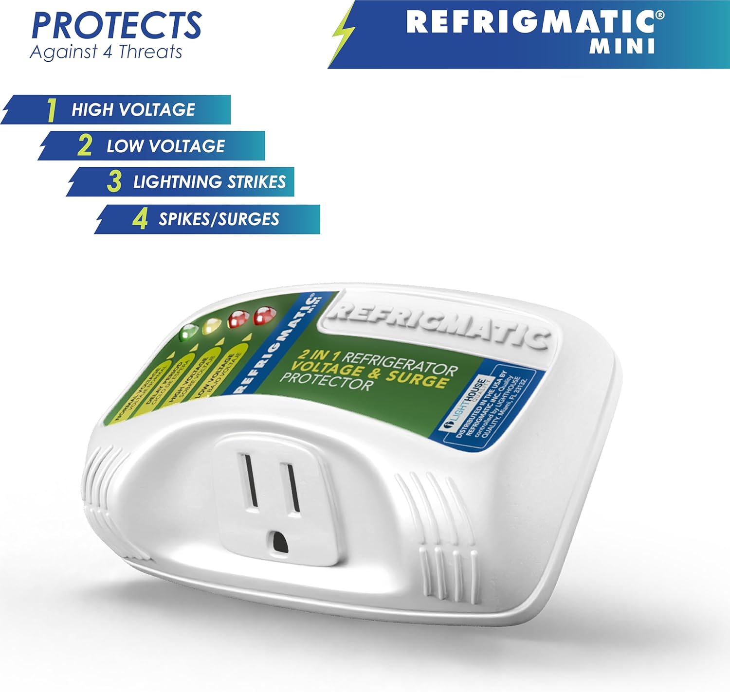 WS-36300 Electronic Voltage & Surge Protector for Refrigerators Up to 27 cu. ft. Protect Your Refrigerator Against High and Low Voltage, Brownouts and Spikes. - Image 2