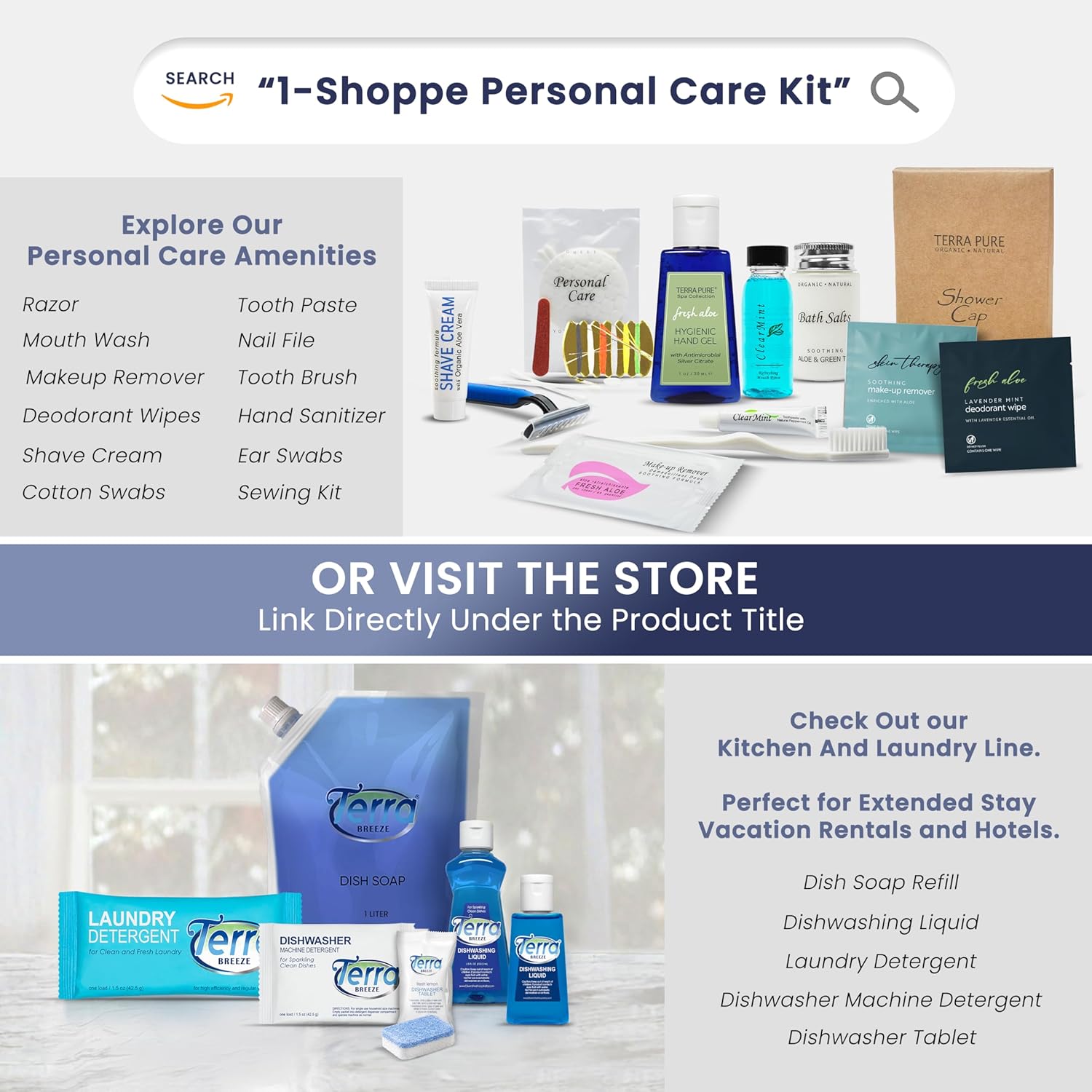 H2O Therapy Hotel Soaps & Toiletries Bulk Set | 1-Shoppe Amenities Kit | 0.85oz Shampoo & Conditioner, Body Wash, Lotion, 1oz Bar Soap | Travel Size | 75 Pieces - Image 6