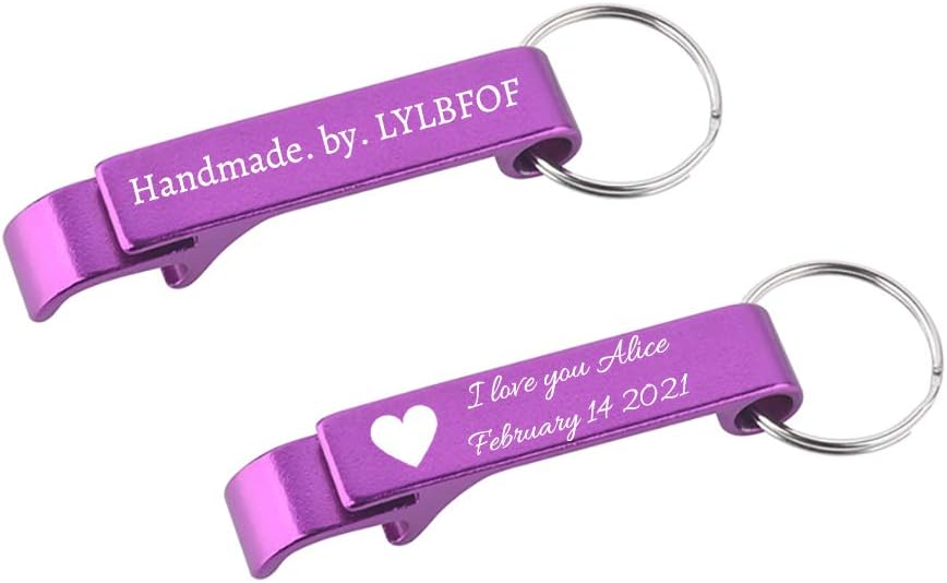 100pcs Personalized Wedding Favors Bottle Opener Custom Aluminum Bottle Opener With Organza Bags, Engraved Any Text/Logo Wedding Favors, Brewery, Bar, Anniversaries, Party, Guests, 2021 Christmas - Image 5