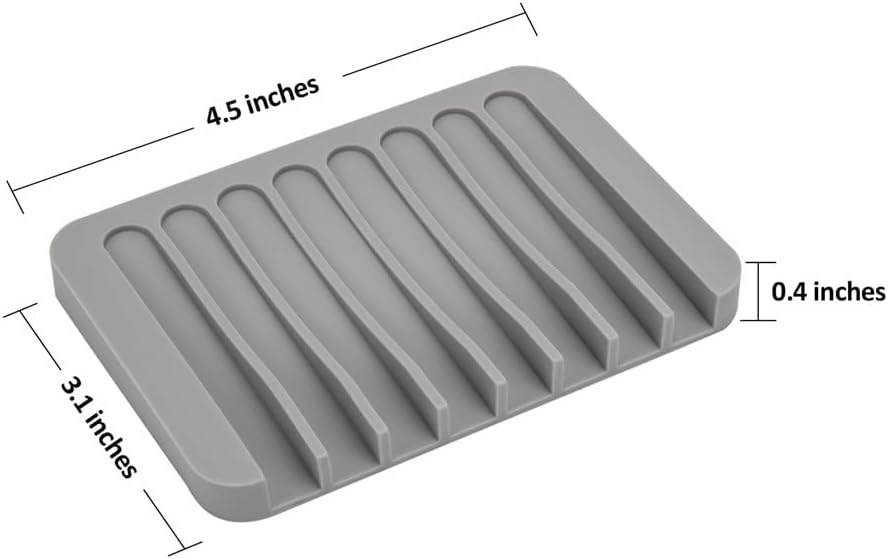 Mcyye Self Draining Soap Dishes, Premium Silicone Soap Holder & Saver for Shower, Bathroom, Kitchen, Bath Tub, Razor, Sponges, Drains Water Very Well, Can Extend Soap Life, Easy Clean - Image 7