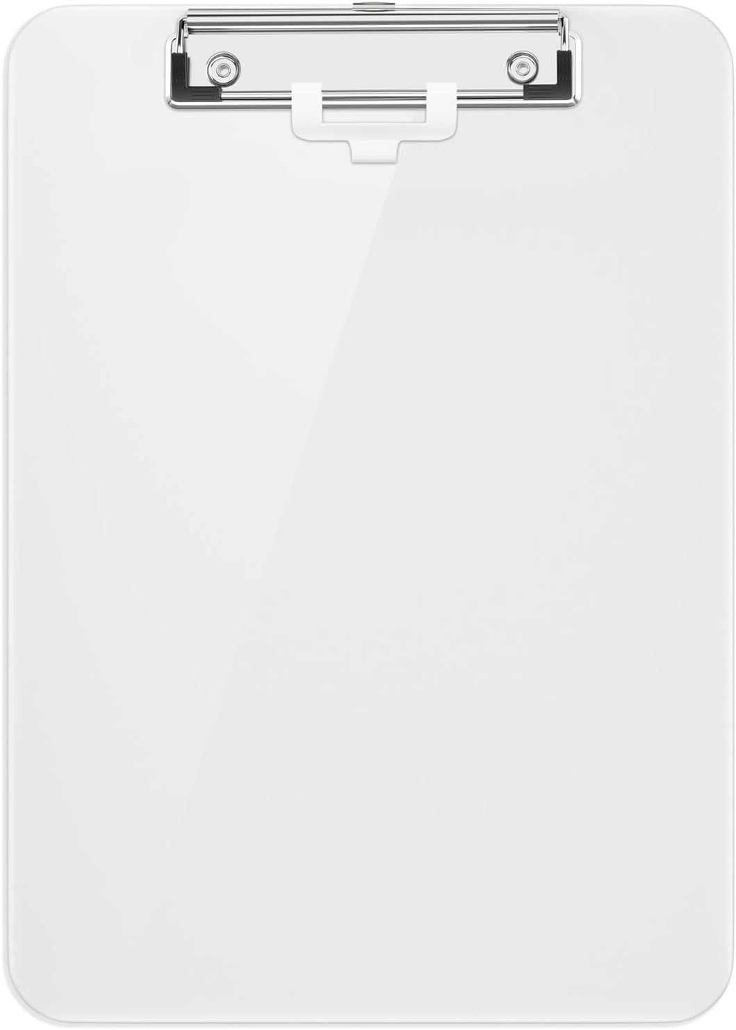 Hongri Plastic Clipboard, White 8.5x11" Clipboard, A4 Letter Size Clipboards for Nurses, Students, Office and Women, Clipboard with Pen Holder and Low Profile Clip, Size 12.5 x 9 Inch(White)