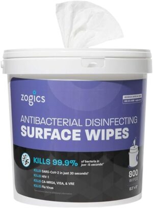 Zogics Antibacterial Wipes, EPA Reg...
