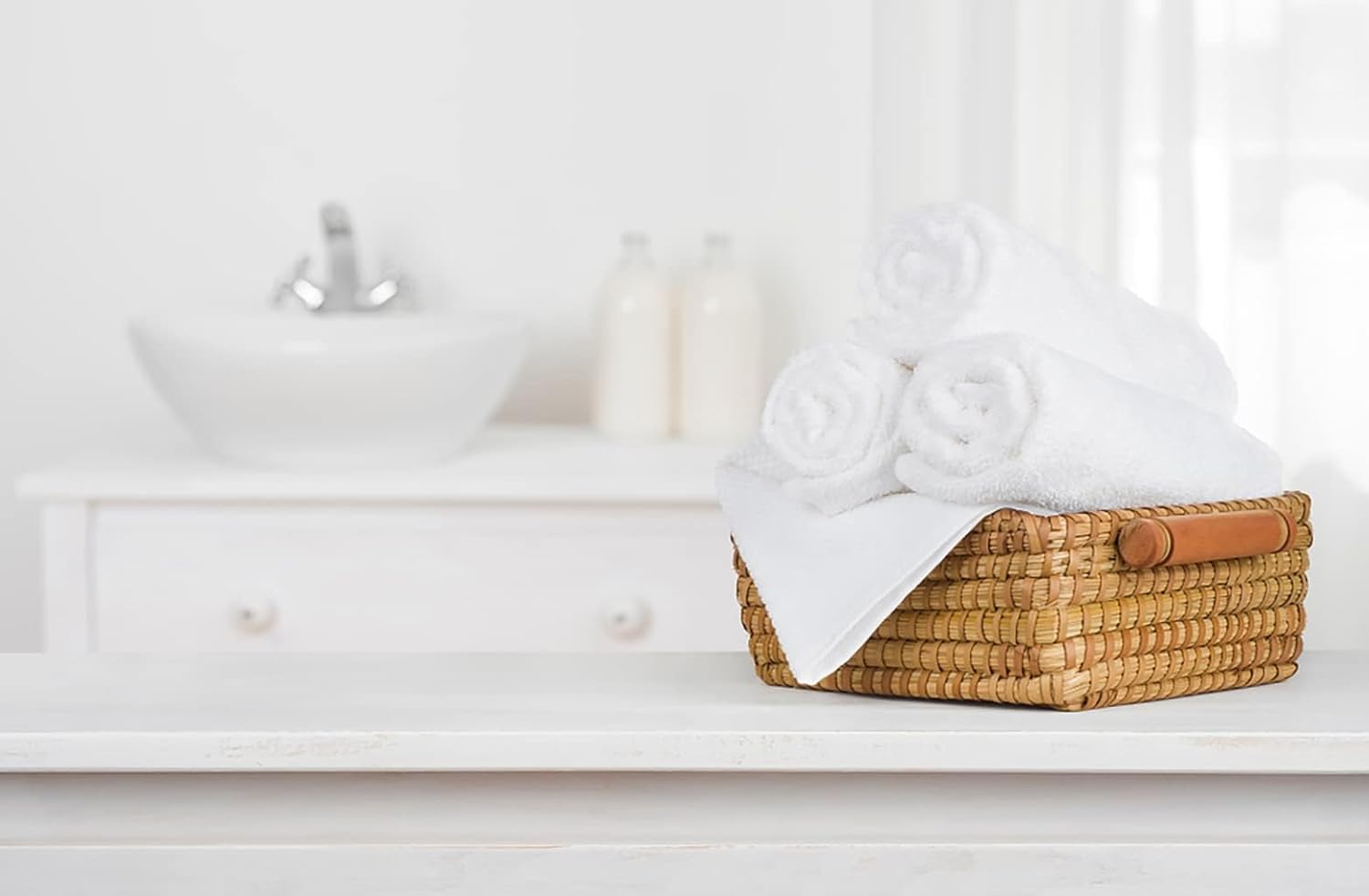 (Pack of 60 White Bath Towels Bulk 20x40 Inches -100% Cotton Economy Cheap Bath Towels for Commercial Uses, Gym, Salon, Spa & Hair -Lightweight Bath Towel Quick Drying -Bath Towel Sets Bulk - Image 2