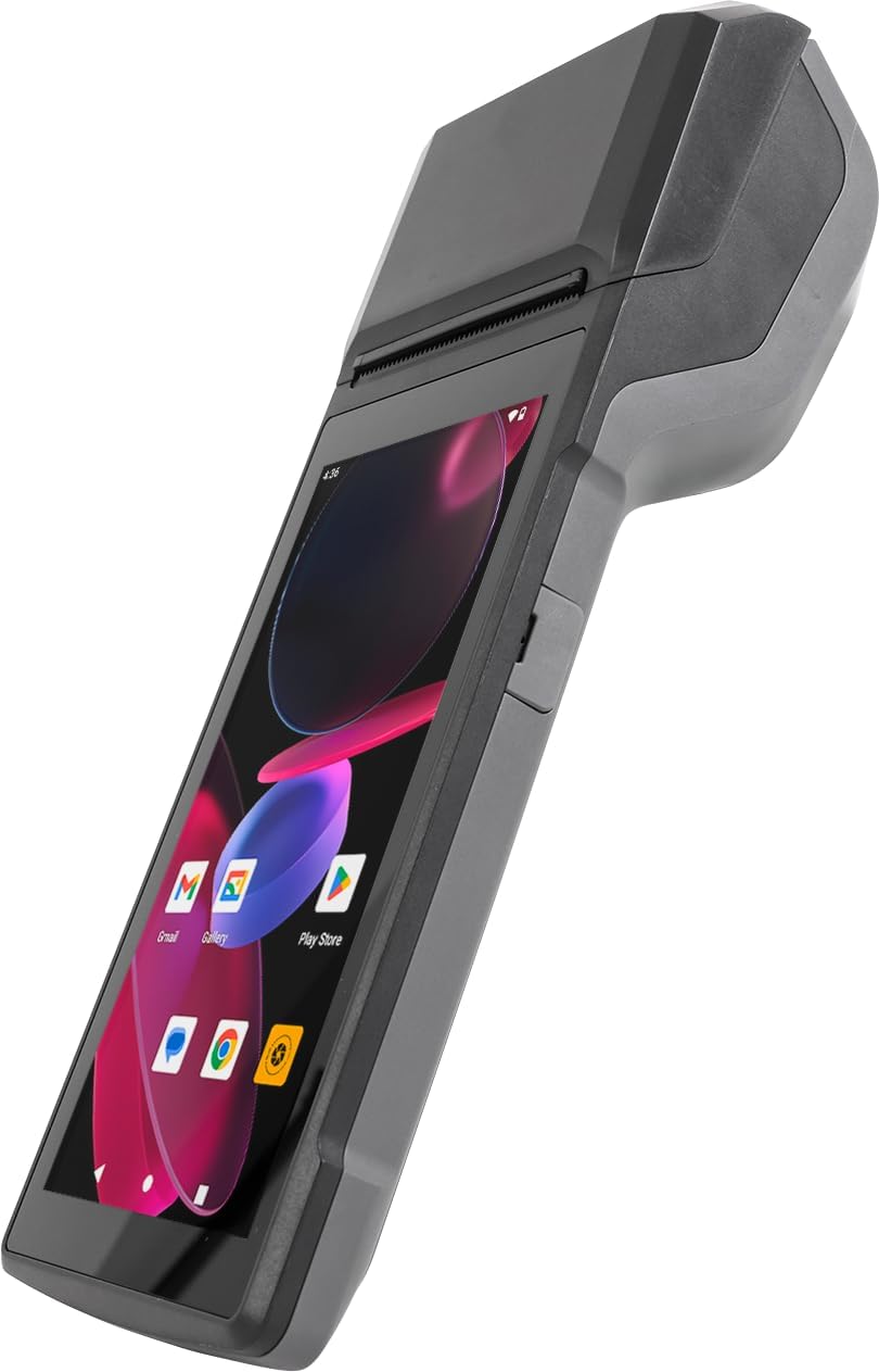 POS PDA H10 Receipt Printer Android 13 and 58mm High Speed Thermal Printer 5.5’ Touch Screen. Handheld Mobil Point of Sale Tablet. Scan 1D/2D/QR barcodes. Support 4G. 3GB Ram+32GB ROM