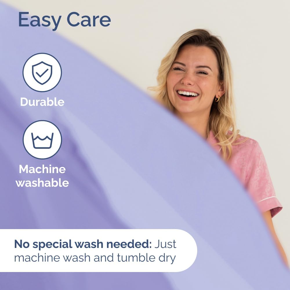 Extra Deep King Sheet Set - 6 Piece Breathable and Cooling Sheets - Hotel Luxury Bedding for Women, Men, Kids & Teens - Easy & Secure Fit - Soft, Wrinkle Free and Comfy - Extra Deep Pockets - Lavender - Image 7