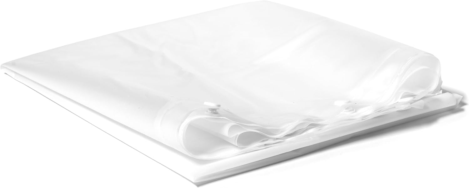 Hookless It’s A Snap! Plastic PEVA Antimicrobial Snap-in Replacement Shower Curtain Liner for Hookless Curtain with Sheer Window, 70" x 54", Water-Repellent, Easy Install, Frost - Image 2
