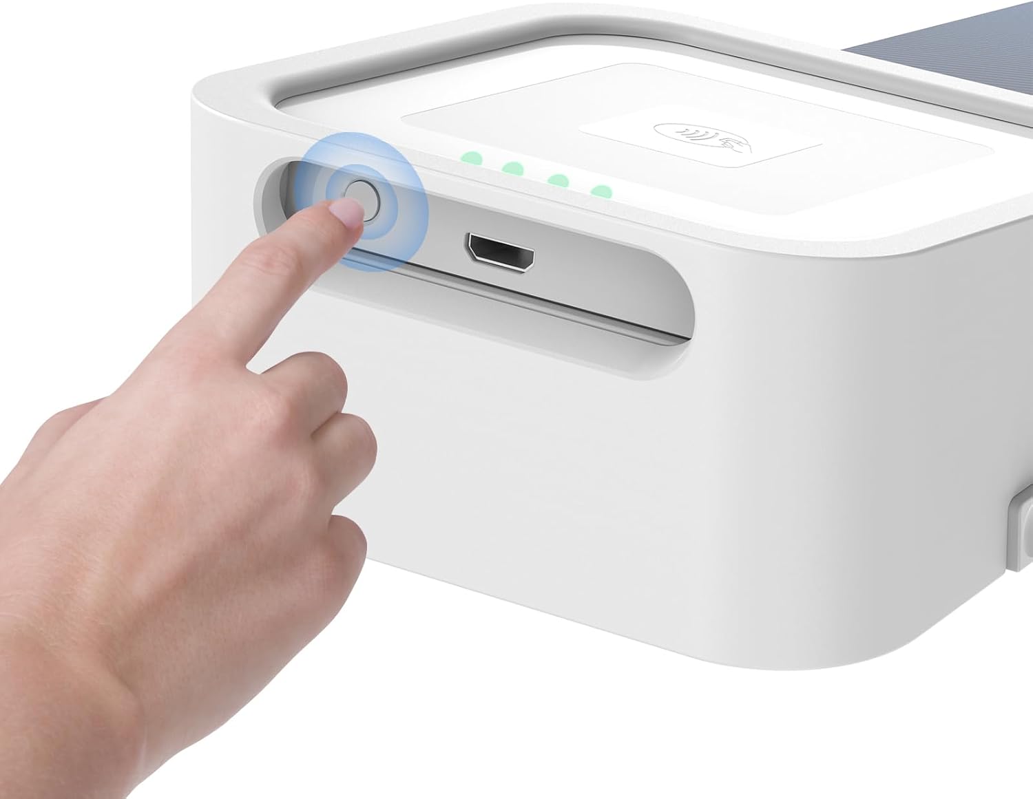 Credit Card Dock for Square Reader 1st and 2nd,Beautiful and Compact Case for Square Reader, Support Anti-Sleep Button, One Click to Turn On(Cable and Wall Charger Included, No Reader) White - Image 4