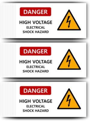 (30 Pack) Danger High Voltage Warni...
