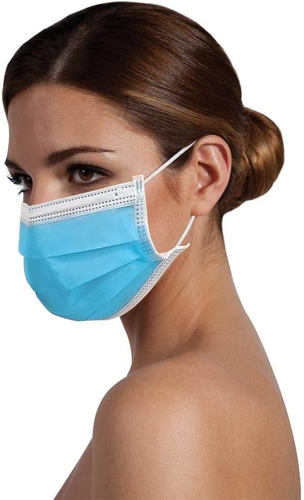 ForPro Professional Collection Single Use Ear Loop Mask, 3-Ply Disposable Non-Woven Face Mask, Latex-Free, Fiberglass-Free, Protects Against Pollen, Dust, 50-Count - Image 6