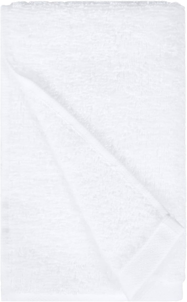 Amazon Basics Soft and Thick Cotton Hand Towels, 16 x 26 in, White, 12-Pack - Image 8