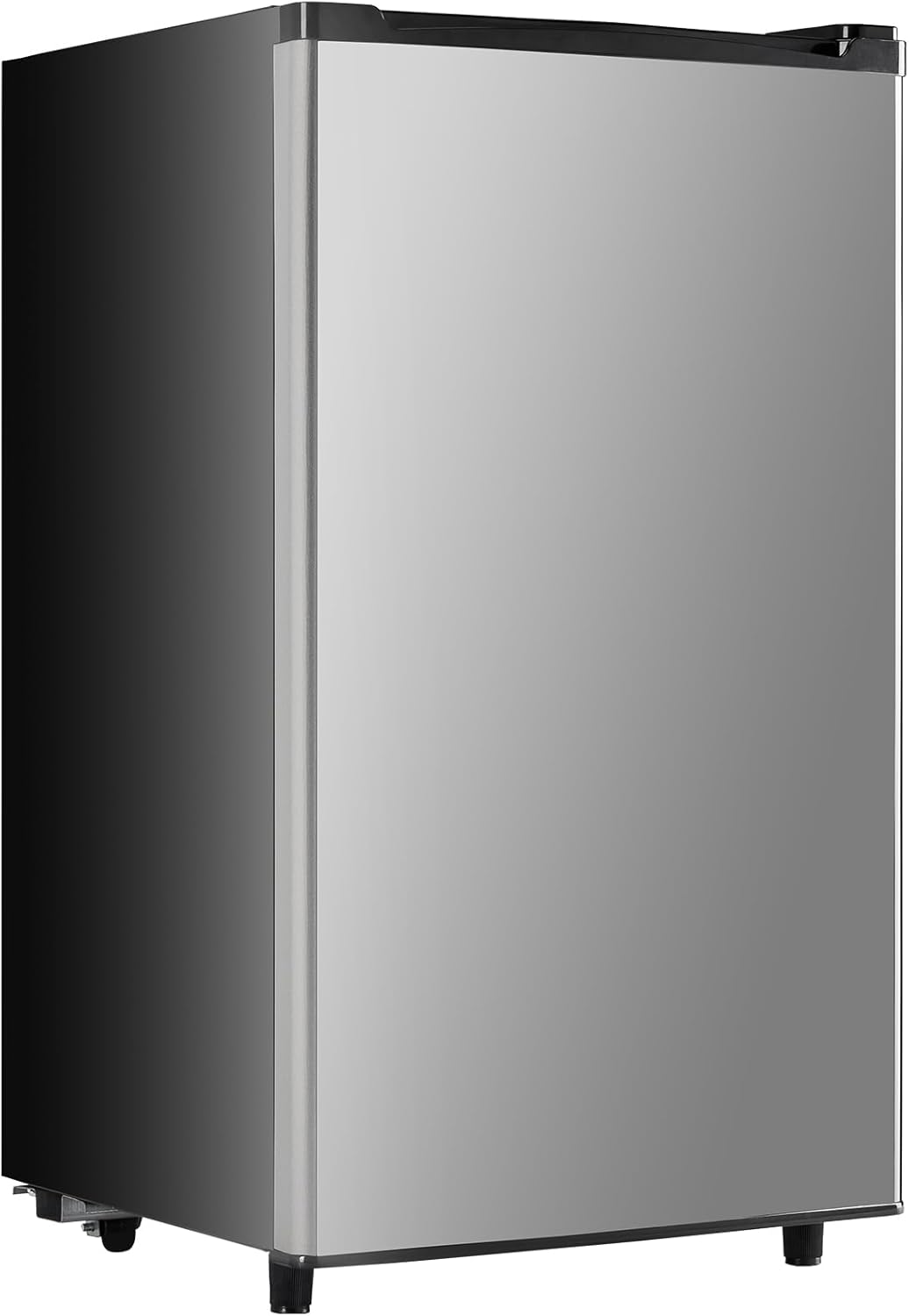 Sweetcrispy 3.2 Cu.Ft Mini Fridge with Freezer Small Refrigerator Single Door Adjustable Thermostat Energy-efficient Low Noise, Compact Fridge for Bedroom, Office, Dorm (Silver Door) - Image 2