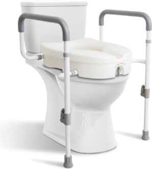 Raised Toilet Seat with Handles for...