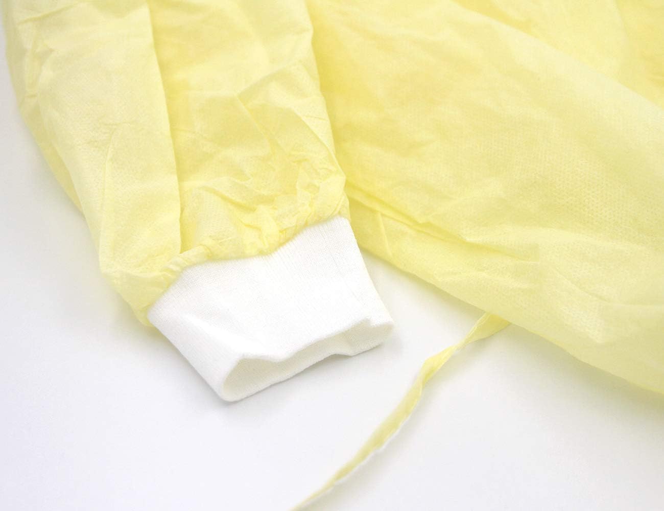 Disposable Isolation Gown Polypropylene Gowns with Knit Cuff Long Sleeve Pack of 15 - Image 5