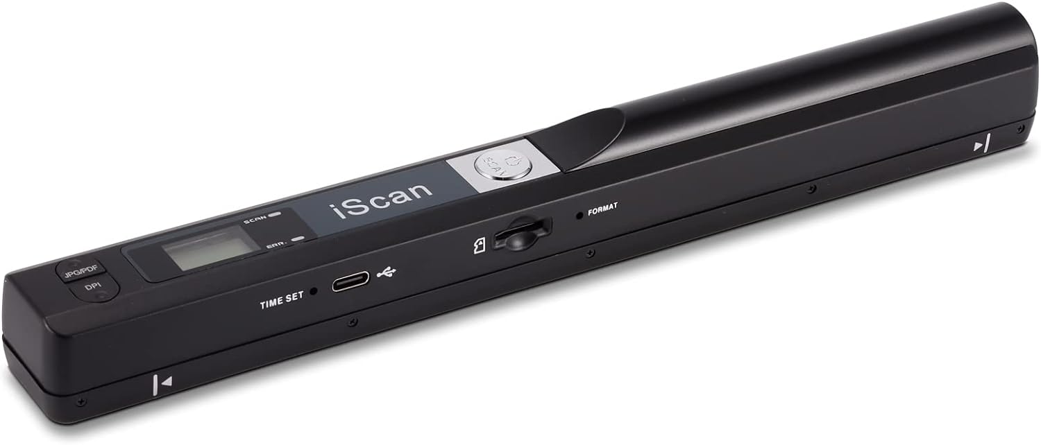Portable Document Scanner, AOZBZ 900DPI Handheld Image Scanner, Scanning Wand,A4 Colour Photo Mobile Scanner Handy Scan (JPG/PDF Format, High Speed USB 2.0, Included 16G SD Card)