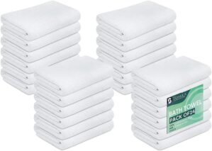 Pack of 24 White Bath Towels –...