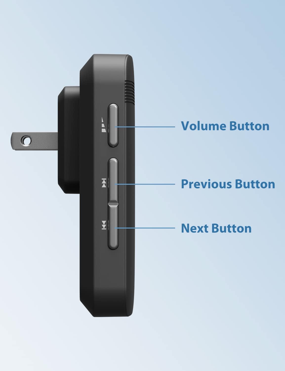 AVANTEK Wireless Doorbell, D-3B Waterproof Door Chime Kit Operating at over 1300 Feet with 2 Plug-In Receivers, 52 Melodies, CD Quality Sound and LED Flash - Image 6