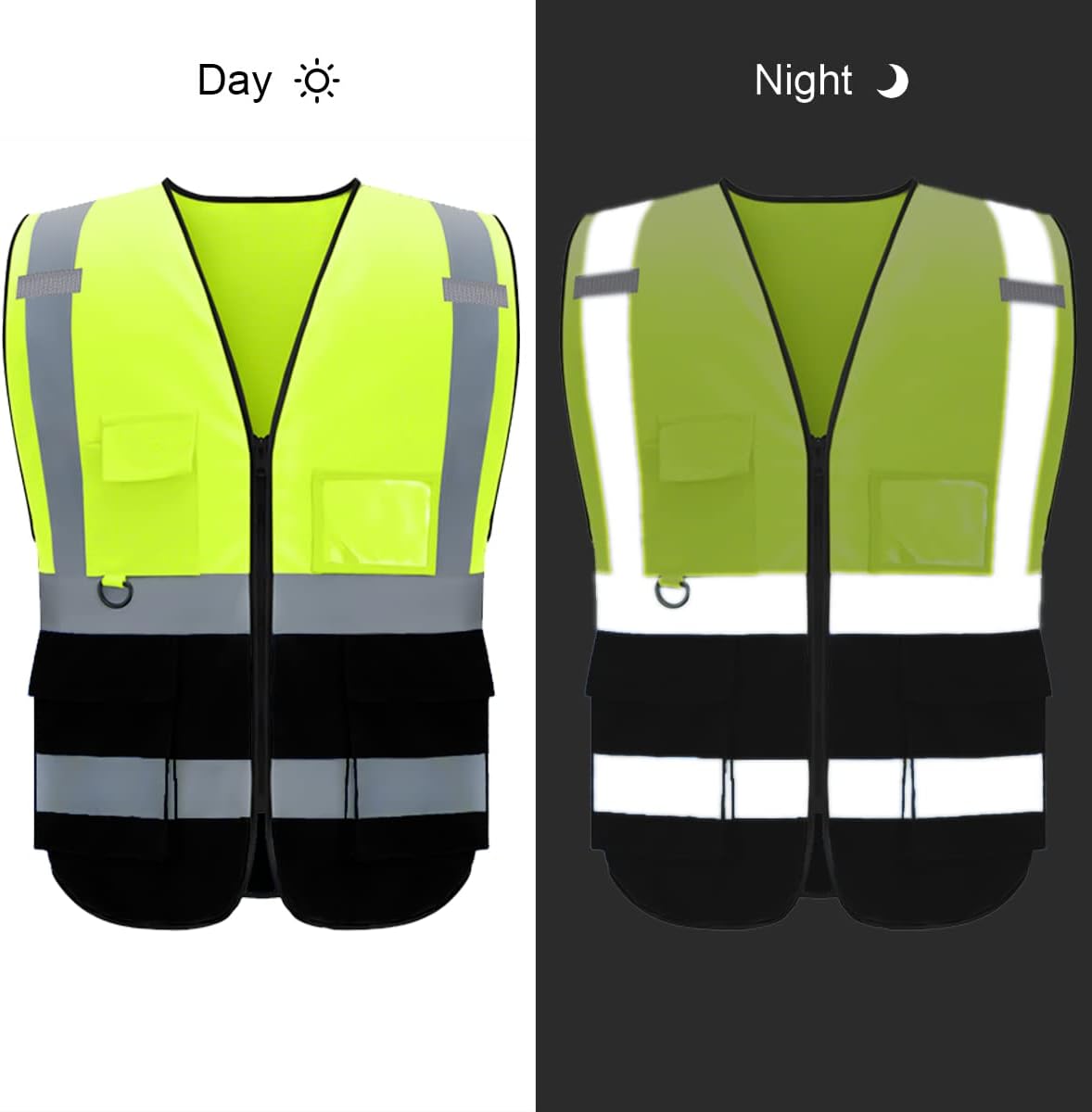 BeautyWill Custom Safety Vest Logo Class 2 High Visibility Reflevtive Vest Outdoor Protective Workwear - Image 4