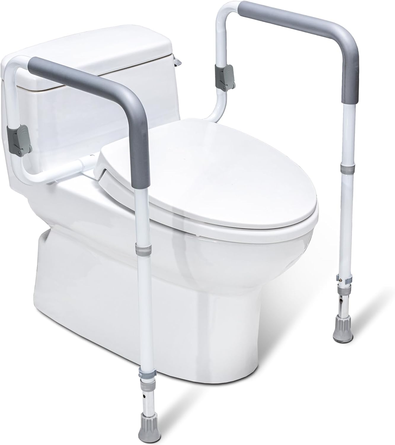 Toilet Safety Rails for Elderly Adults - Adjustable Bathroom Toilet Safety Frame with Handles - Stand Alone Toilet Grab Bar for Senior, Handicap & Disabled,Fits Most Toilets, White, TRX-8002 - Image 8