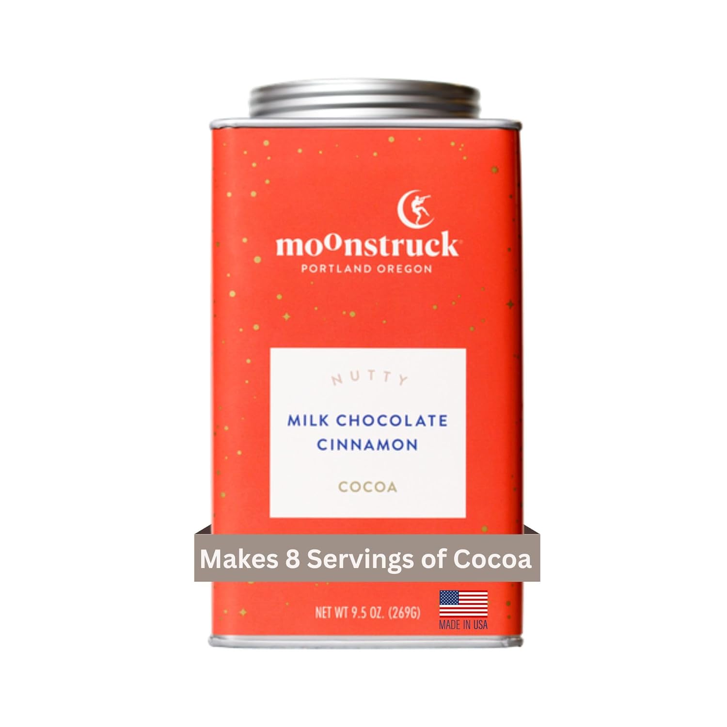 Moonstruck Chocolate Cinnamon and Almond Milk Chocolate Hot Cocoa Mix, 9.5oz (Pack of 1)