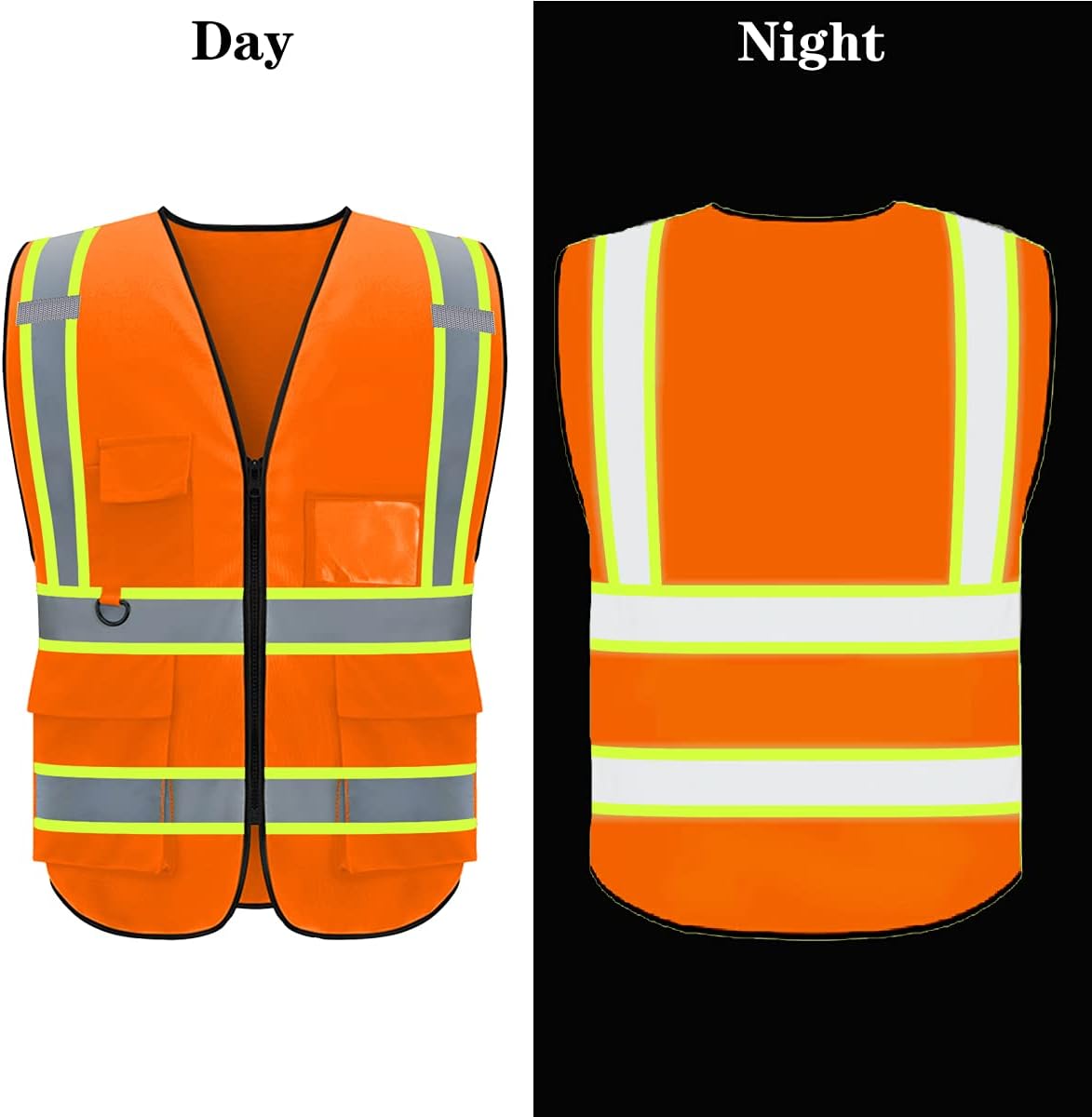 BeautyWill Custom Safety Vest Logo Class 2 High Visibility Reflevtive Vest Outdoor Protective Workwear - Image 7