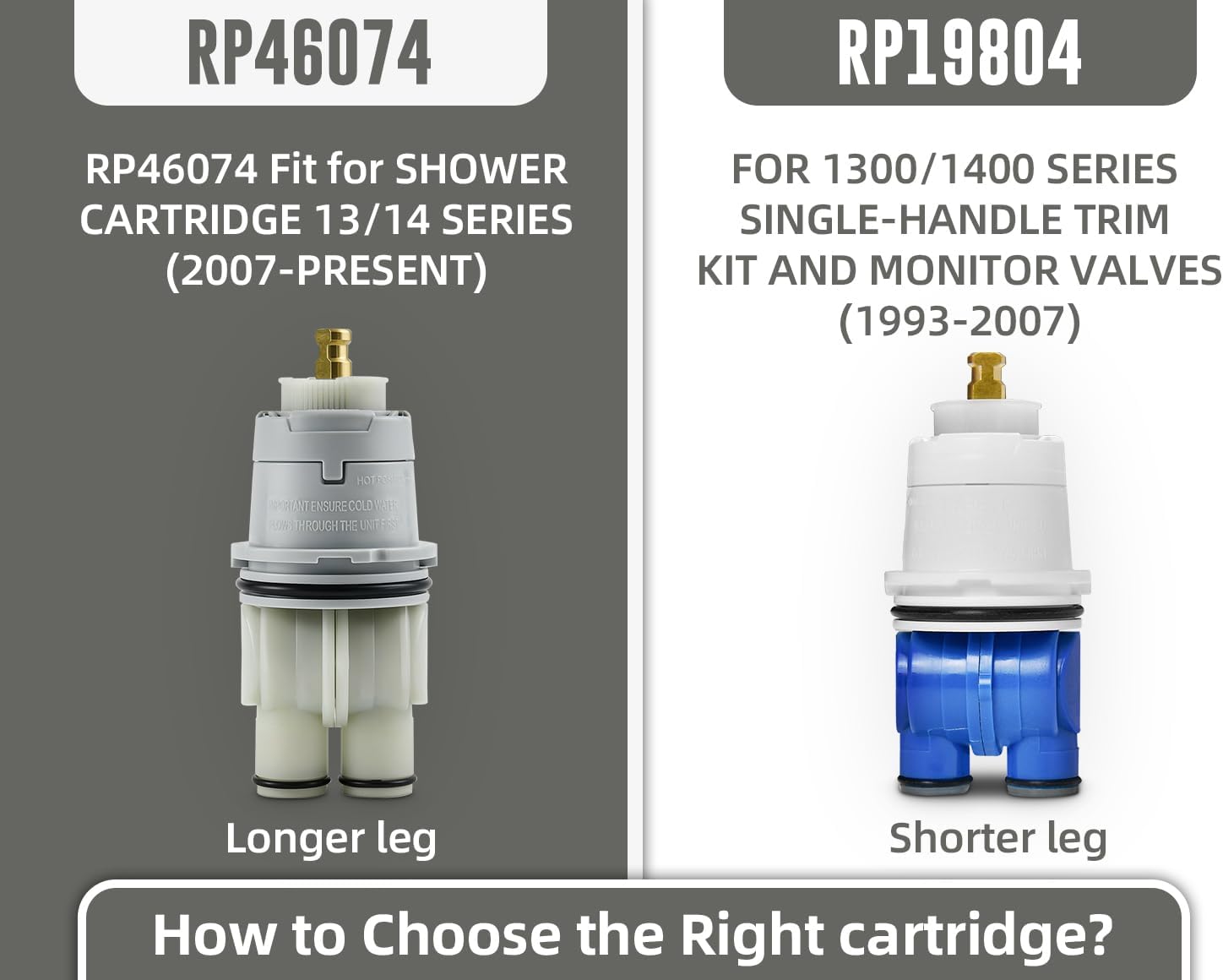 RP46074 Compatible with Delta 13/14 Series Bath Tub Shower Faucet Single Handle Universal MultiChoice Rough-in Valve Monitor Cartridge Repair Assembly Plumbing Parts - Image 2