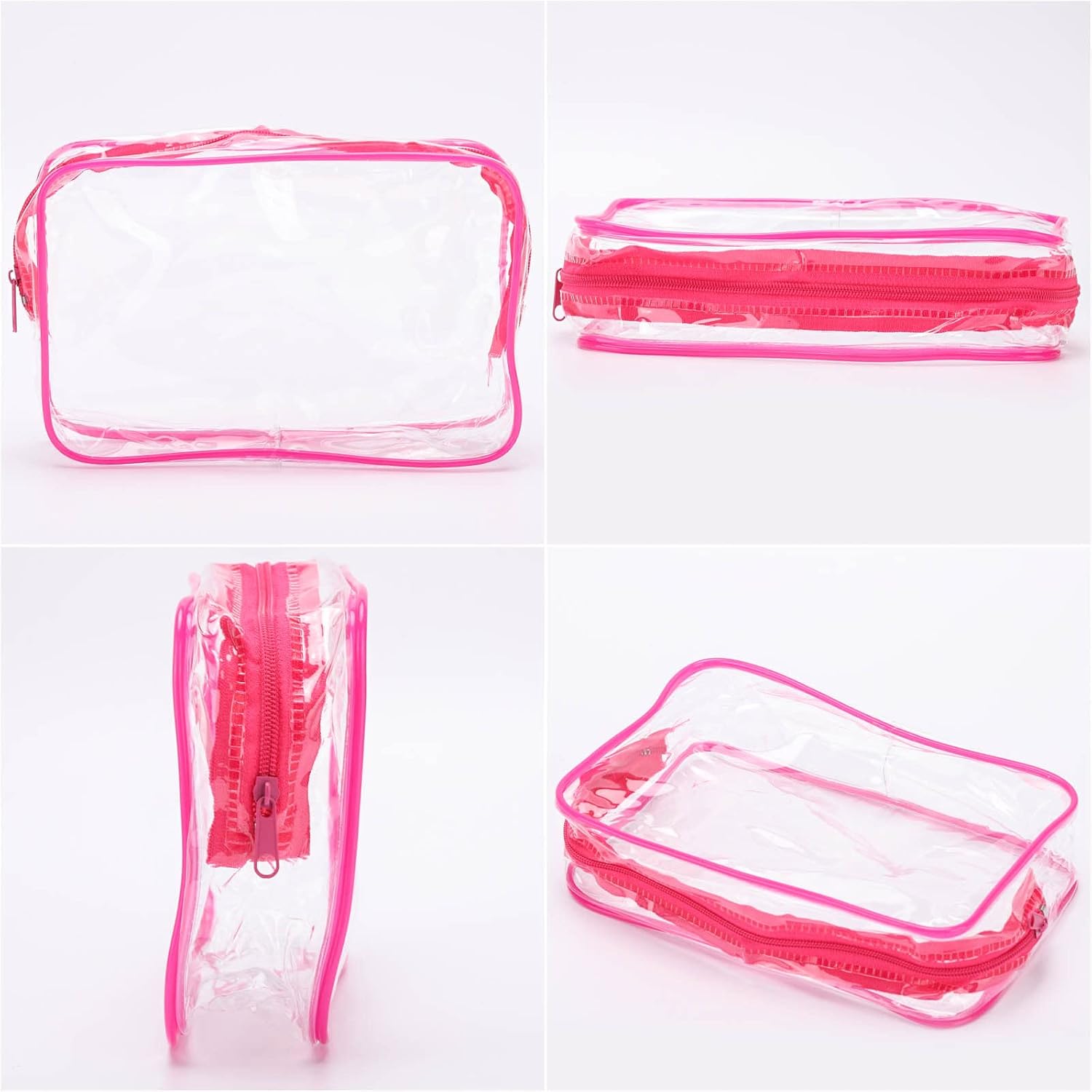 Tbestmax 10 Pcs Clear Cosmetic Bags Small Makeup Bags Portable Waterproof Travel Toiletry Bags Colorful Organizer, 7.5"x 4.8"x 2.3" - Image 5