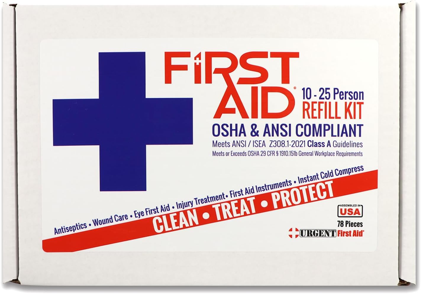 OSHA & ANSI First Aid Kit Refill/Upgrade, 25 Person, 78 Pieces, ANSI 2021 Class A for Office, Business, Home or car Boxes and cabinets: Fill Your kit or use to Upgrade to Current regulations - Image 2