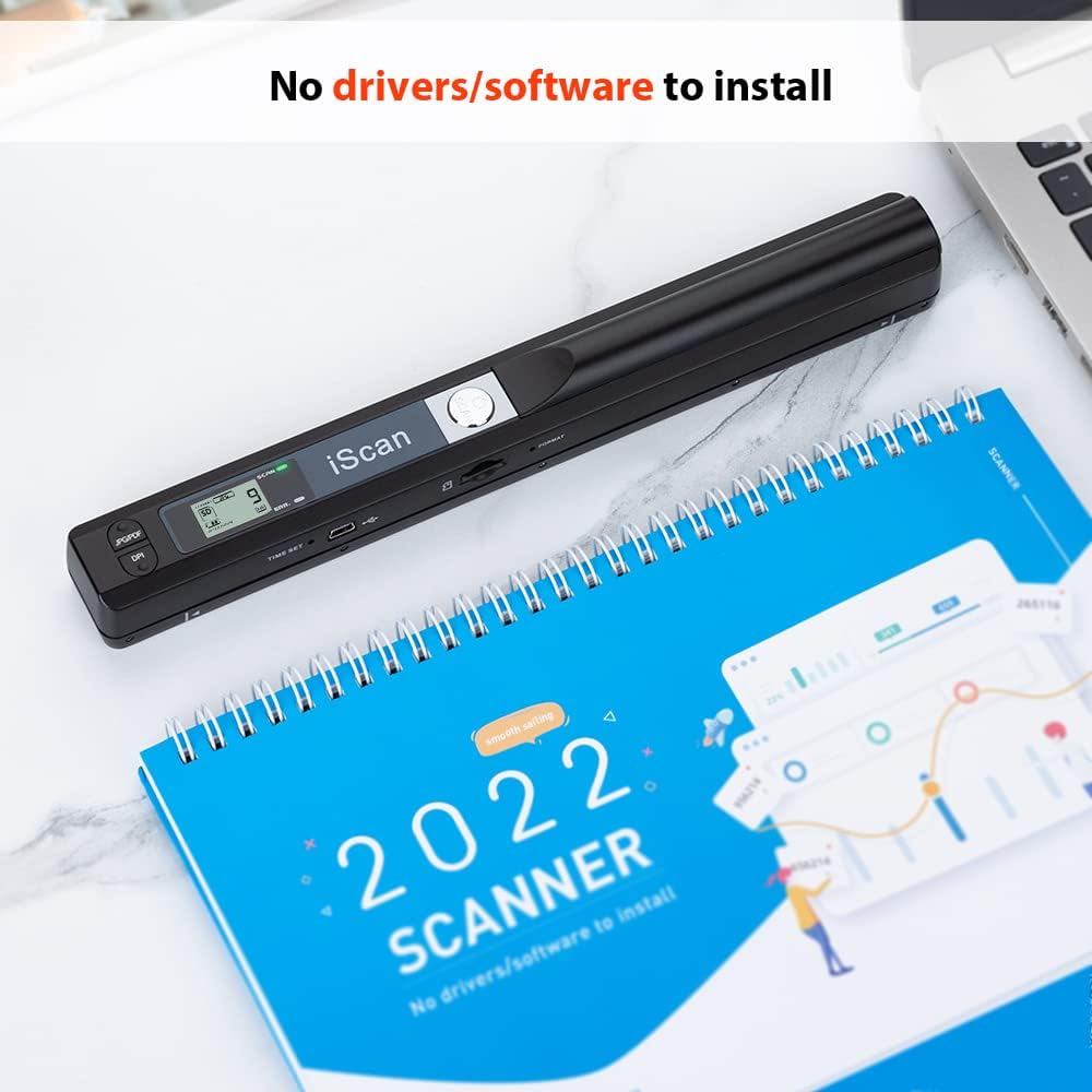 Portable Scanner, Photo Scanner for A4 Documents, Handheld Scanner for Business, Photo, Picture, Receipts, Books, JPG/PDF Format Selection, UP to 900 DPI, with 16G SD Car - Image 6