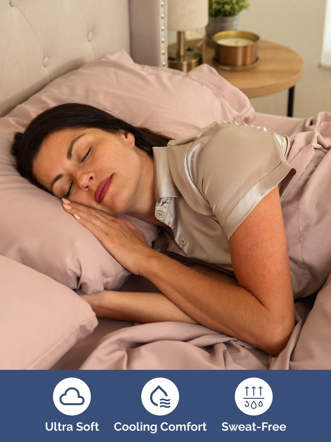 Extra Deep King Sheet Set - 6 Piece Breathable and Cooling Sheets - Hotel Luxury Bedding for Women, Men, Kids & Teens - Easy & Secure Fit - Soft, Wrinkle Free and Comfy - Extra Deep Pockets - Mauve - Image 5