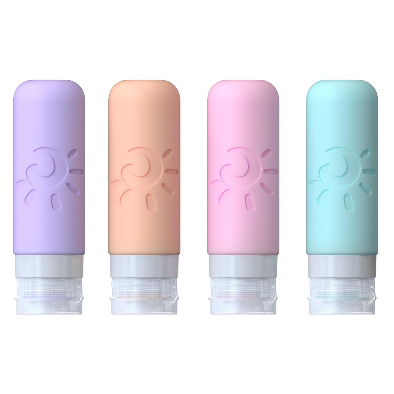 Travel Bottles for Toiletries, TSA Approved Travel Containers 3oz Leak Proof Travel Tubs Refillable Liquid Travel Accessories for Shampoo Conditioner Lotion Body Wash(Multicolored C) - Image 2