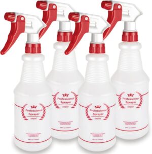 Plastic Spray Bottle (4 Pack, 24 Oz...
