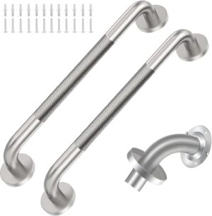 2 Pack Shower Grab Bar with Knurled...