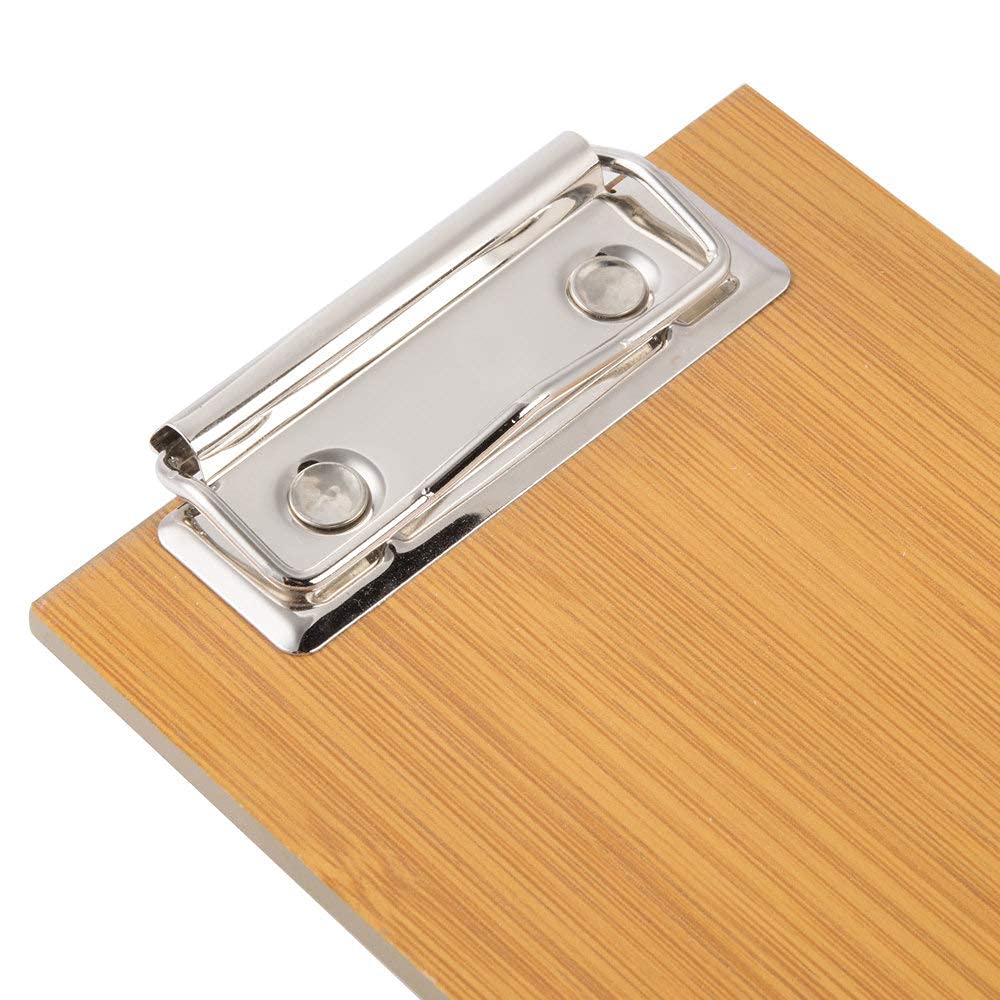 Olbia 10-Pack Wood Check Presenters for Restaurants, Server Book, Menu Holder for Cafes, Wooden Clip Board, Cute Waitress Book Organizer, Server Note Pads, Guest Check Book 8" x 4" (Natural) - Image 3