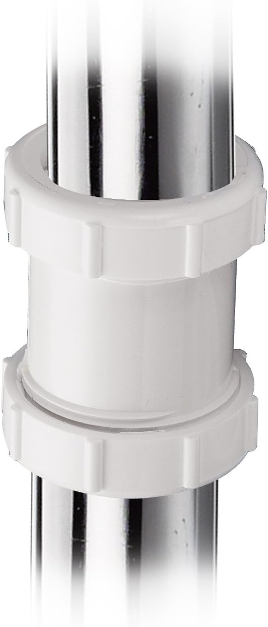 Plumb Pak 46WK Straight Extension Coupling Trap Adapter, 1.5" or 1.25" x 1.5", White - Image 5