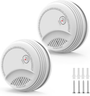 2 Pack Smoke Detector, Photoelectri...