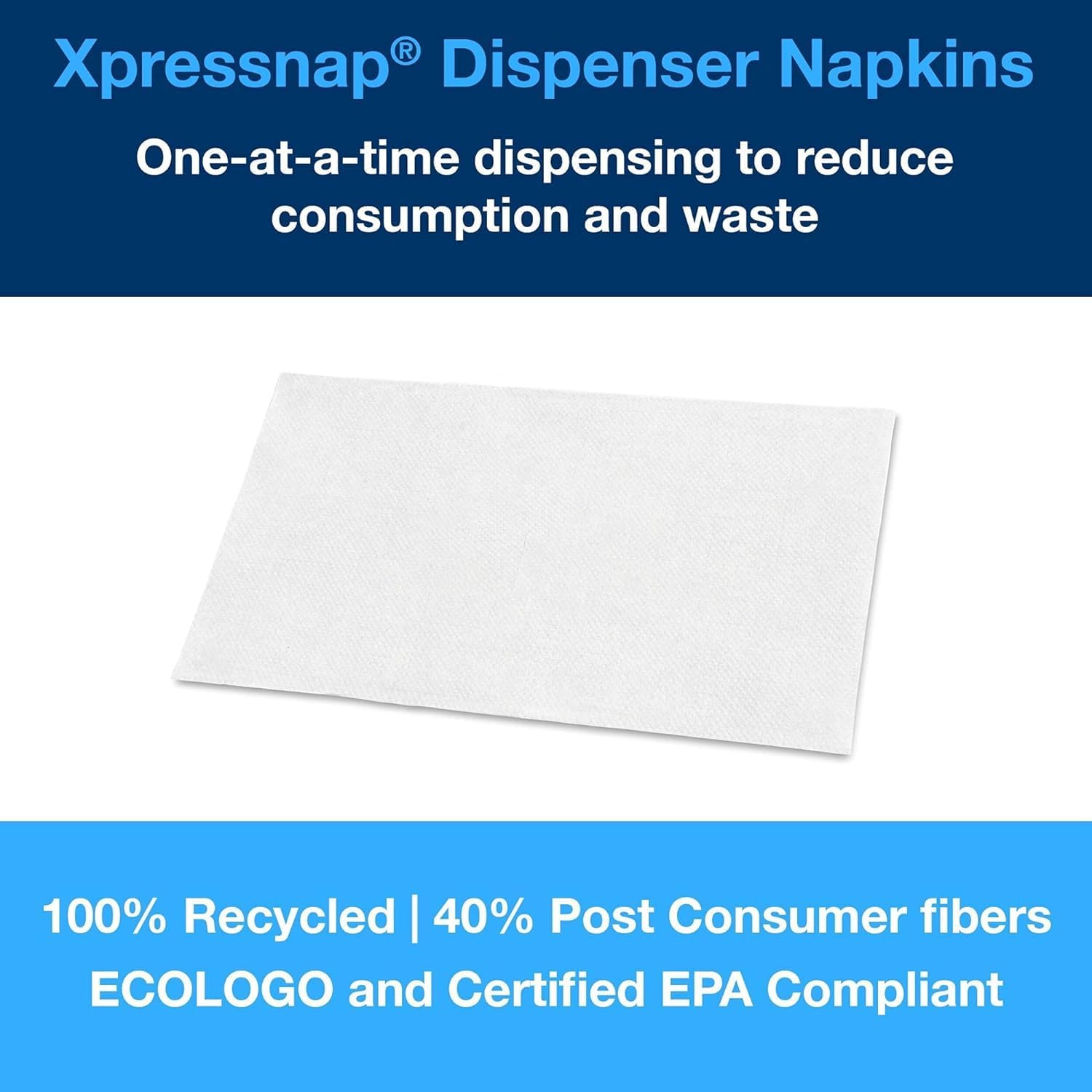 Tork Xpressnap White Dispenser Napkins N4 Advanced Interfold 1-Ply for Hygienic Dispensing 12 Packs of 500 (6000 Total) - (DX900) - Image 6