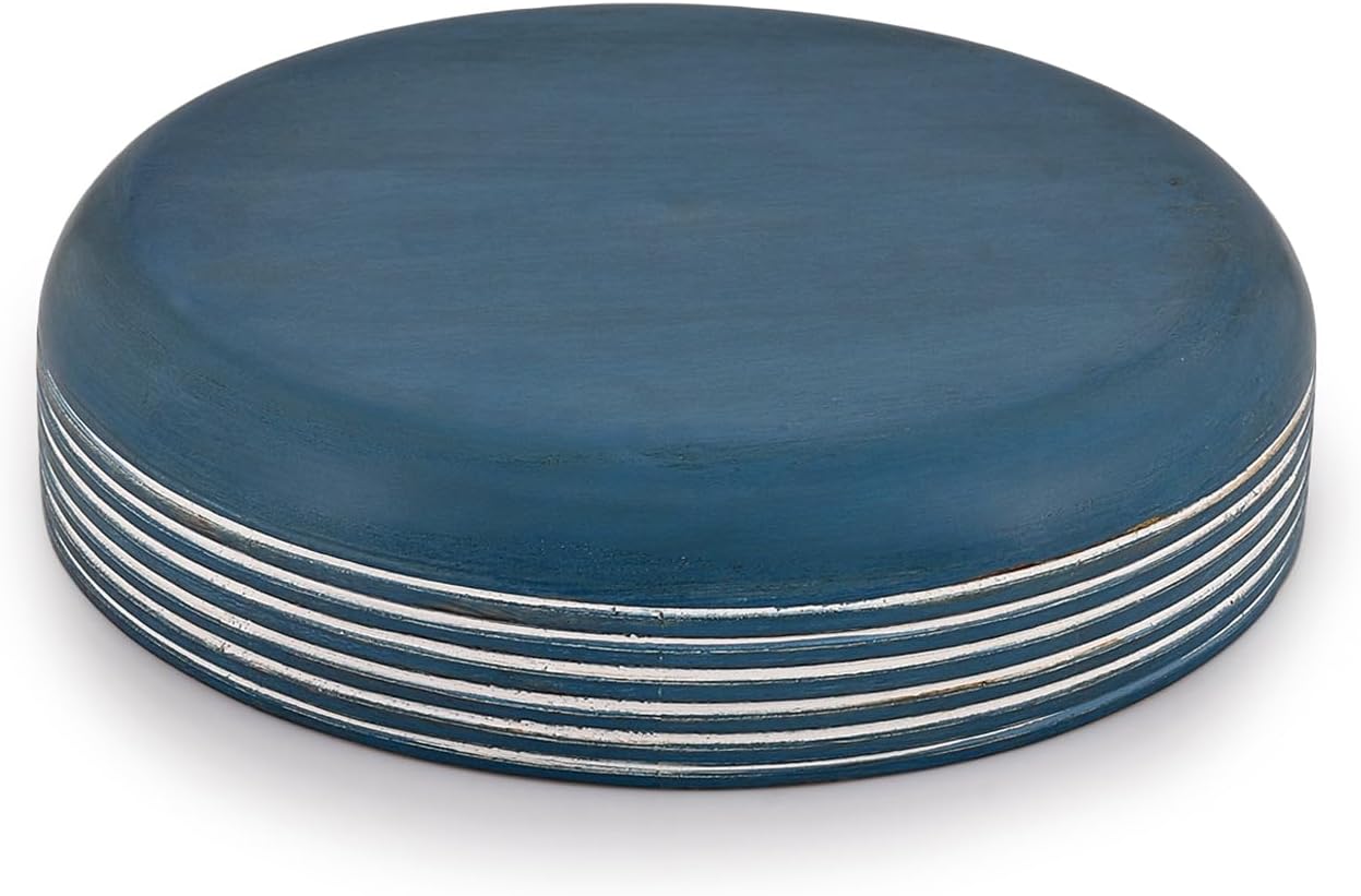 Decorative Bowls Mango Wood for Home Décor Unique Table Centerpieces, Wooden Home Decor Accents for Farmhouse Rustic Style (10" X 10" X 2.5") - Image 3